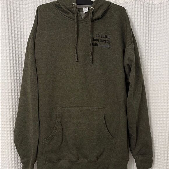 Independent Trading Green Pullover Hoodie with Ribbed Cuffs Size XL - Picture 1 of 6